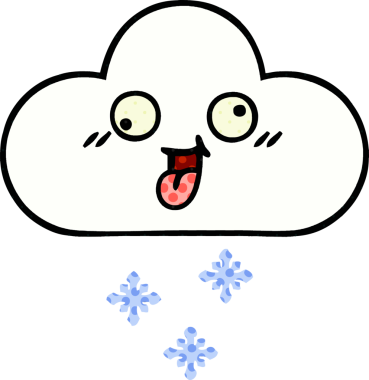 Bir insan tarafından çizilmiş bir kar bulutu çizgi filmi.