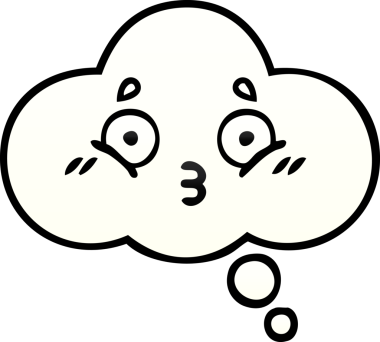 Bir insan tarafından çizilen düşünce baloncuğunun gölgeli çizimi