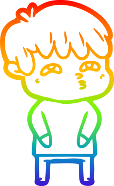 Gökkuşağı gradyanı çizimi Bir insan tarafından çizilmiş tuhaf bir çizgi