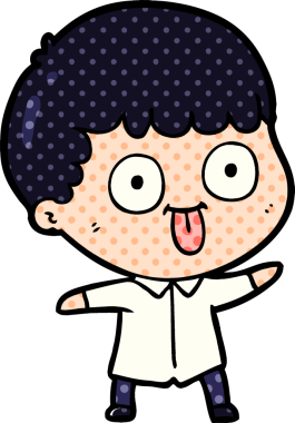 Bir insan tarafından çizilmiş çizgi film adamı.