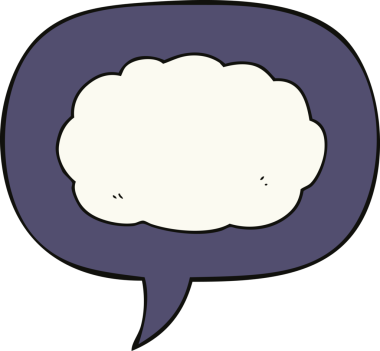 bir insan tarafından çizilmiş konuşma baloncuklu çizgi film bulutu