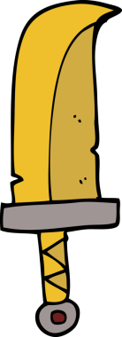 Bir insan tarafından çizilmiş karalama hançeri.