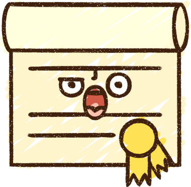 Bir insan tarafından çizilmiş Resmi Sertifika Tebeşiri