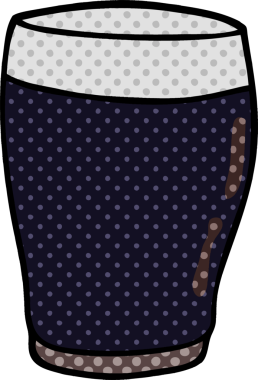 Bir insan tarafından çizilmiş bira bardağı karalaması.