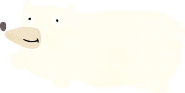 Bir insan tarafından çizilmiş komik çizgi film ayısı.