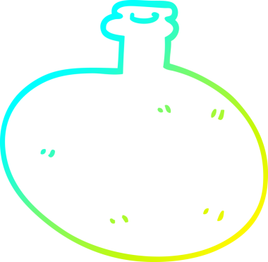 Bir insan tarafından çizilmiş büyük, eski bir sürahi karikatür çizimi.