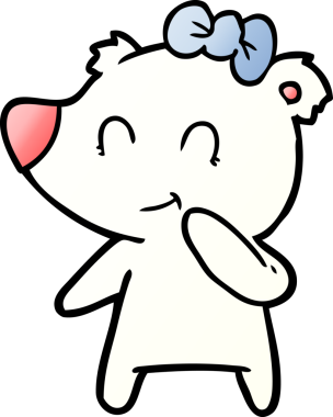 Bir insan tarafından çizilmiş kutup ayısı karikatürü