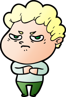 Bir insan tarafından çizilmiş kızgın bir adam.