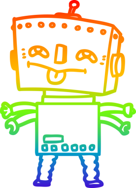 gökkuşağı gradyan çizgisi bir insan tarafından çizilmiş robot çizgi