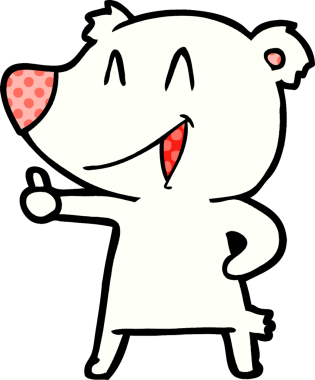 Bir insan tarafından çizilmiş kutup ayısı karikatürü