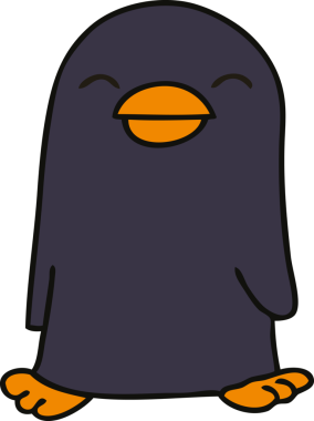 Bir insan tarafından çizilmiş garip bir penguen çizimi.