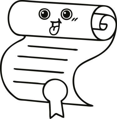 Bir insan tarafından çizilen sözleşmenin çizgi çizimi