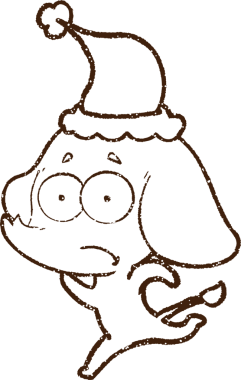 Bir insan tarafından çizilmiş Noel Fili Kömürü