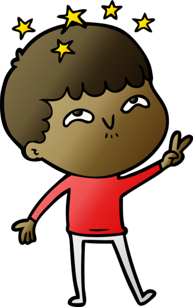 çizgi film bir insan tarafından çizilmiş hayret verici çocuk.