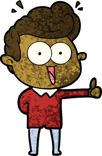 Bir insan tarafından çizilmiş çizgi film bakışlı adam.