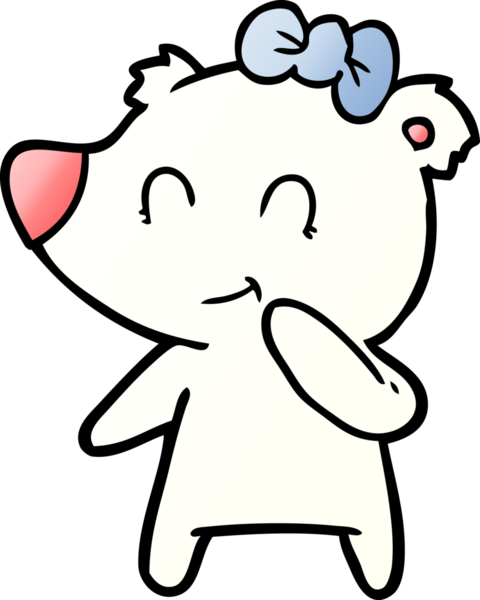 Bir insan tarafından çizilmiş kutup ayısı karikatürü