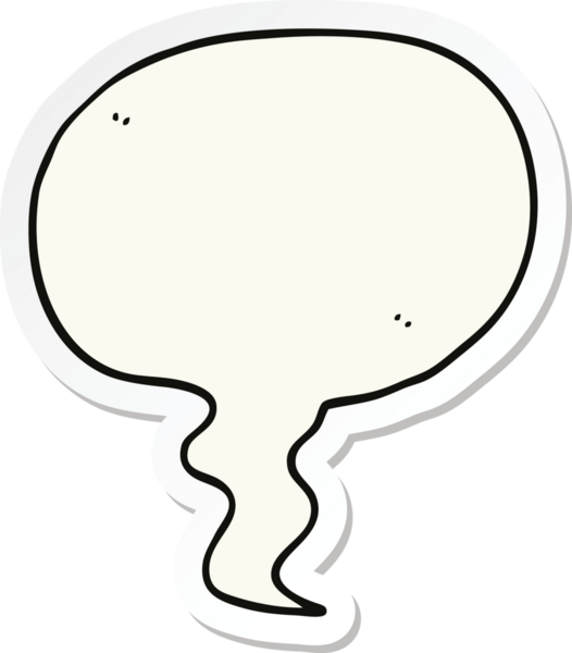 Bir insan tarafından çizilmiş bir karikatür konuşma balonunun etiketi.