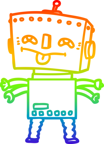 gökkuşağı gradyan çizgisi bir insan tarafından çizilmiş robot çizgi