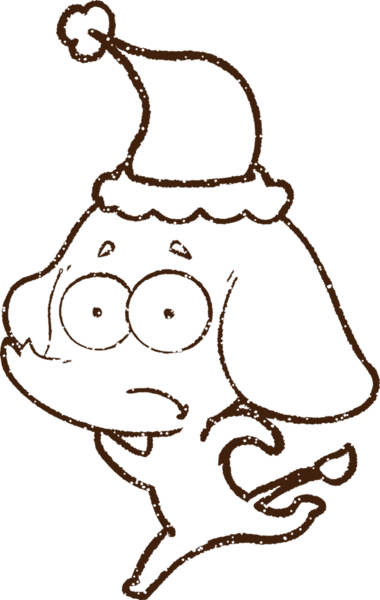 Bir insan tarafından çizilmiş Noel Fili Kömürü