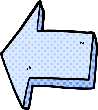 Bir insan tarafından çizilmiş karalama işaretli ok