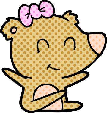 Bir insan tarafından çizilmiş bir çizgi film karakteri.