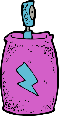 Bir insan tarafından çizilmiş çizgi film spreyi.