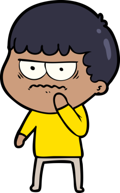 Bir insan tarafından çizilmiş rahatsız bir adam.