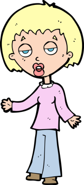 Bir insan tarafından çizilmiş yorgun bir kadın.