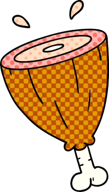 Bir insan tarafından çizilmiş bir jambon karalaması.