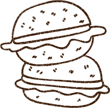 Bir insan tarafından çizilmiş Kömür Sandviçleri