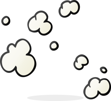 Bir insan tarafından çizilmiş el yazısıyla çizilmiş duman sembolü.