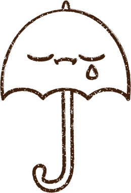 Ağlayan Şemsiye Kömür Bir insan tarafından çizilmiş