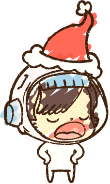 Bir insan tarafından çizilen Şenlikli Astronot Tebeşiri