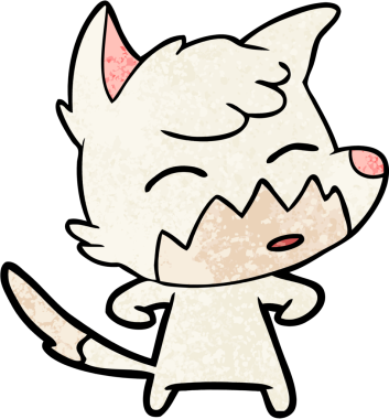 bir insan tarafından çizilmiş tilki çizgi filmi