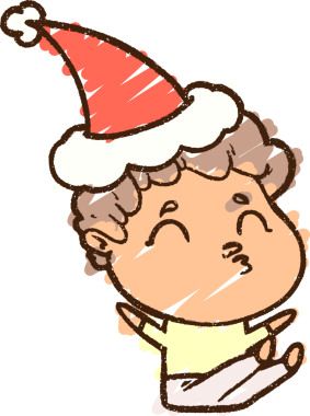 Bir insan tarafından çizilen Noel Çocuğu Tebeşiri