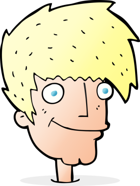 Bir insan tarafından çizilmiş gülümseyen adam.