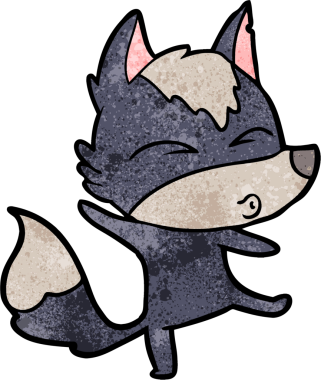 Bir insan tarafından çizilmiş kurt surat ifadesi.