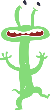 Bir insan tarafından çizilmiş karalama canavarı.