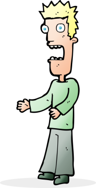 Çizgi filmci bir insan tarafından çizilmiş.