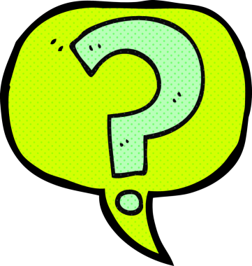 Bir insan tarafından çizilmiş serbest çizilmiş çizgi roman konuşma balonu soru işareti