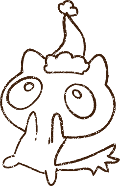 Noel Kedi Kömürü Bir insan tarafından çizilmiş