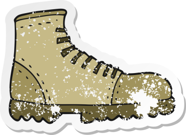 Bir insan tarafından çizilmiş bir çizmenin gerilimli çıkartması.