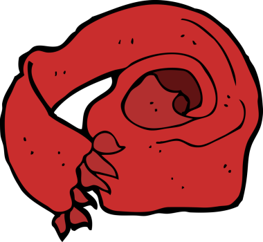 Bir insan tarafından çizilmiş karikatür eşarbı