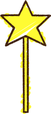 Bir insan tarafından çizilen sihirli değnek tebeşiri