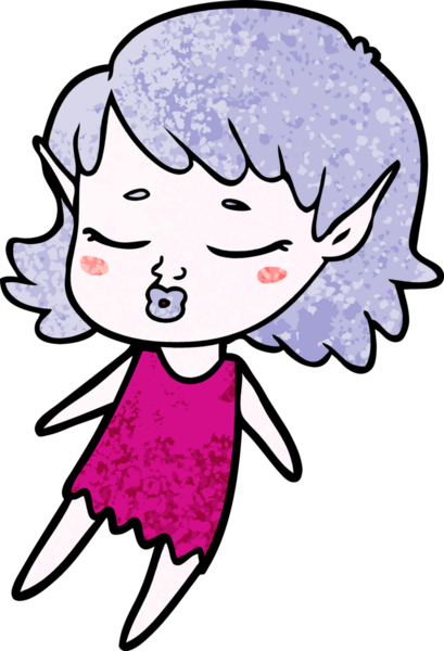 Bir insan tarafından çizilmiş güzel bir elf kızı.