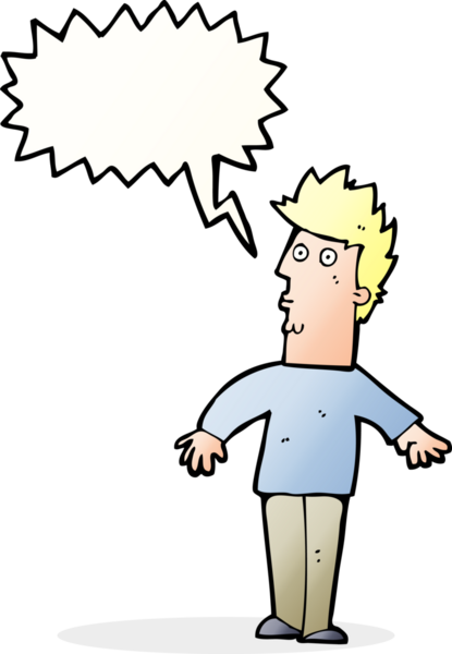 Bir insan tarafından çizilen düşünce baloncuğuyla adamı şaşırtan çizgi film.