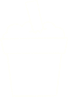 Bir insan tarafından çizilmiş saksı tebeşiri.