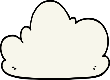 bir insan tarafından çizilmiş karikatür bulutu