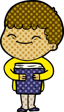 Bir insan tarafından çizilmiş mutlu çocuk çizgi filmi.