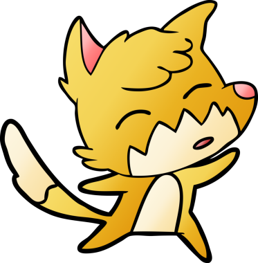 bir insan tarafından çizilmiş tilki çizgi filmi